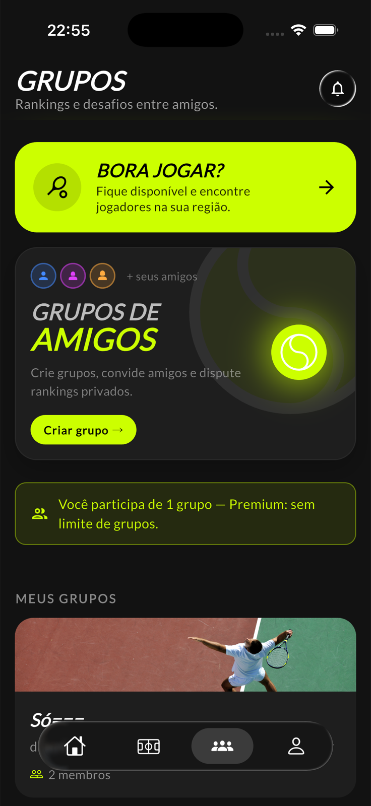 AceStat — grupos e turmas